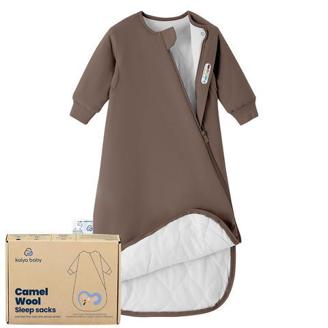 KaiyaBaby Organic Cotton Baby Sleep Sack, Long Sleeve 2.5 TOG, 18-36M