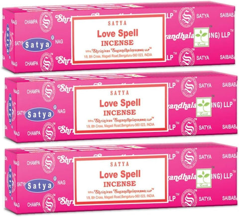 3 Packs Original Satya Sai Baba Nag Champa Incense Sticks Joss Insence - Insense 15g Box NagChampa Agarbatti (Golden Sandalwood)