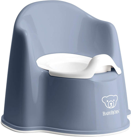 BabyBjörn Potty Chair, Deep Green/White | Potty Training Toilet, Easy-to-Clean, Removable Inner Potty, Non-Slip