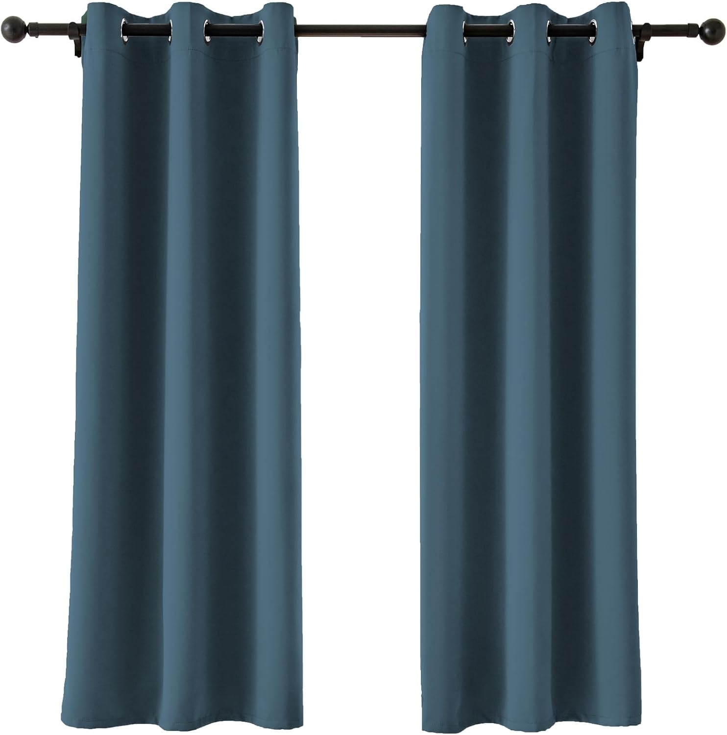 Pickluc Blackout Curtains 63 Inches Long 2 Panels, Black Out Drapes for Bedroom or Living Room, Back Tab and Rod Pocket Top, Set of Two, Sage Green, 52" Wide and 63" Length