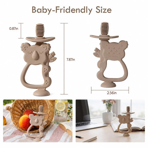 Moonkie Koala Baby Teether & 360° Silicone Toothbrush, Teething Toy, 3M+