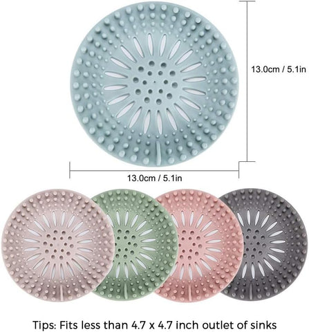 Gotega 5 Pack Sink Drain Strainer, Hair Catcher for Bathroom Tub Shower