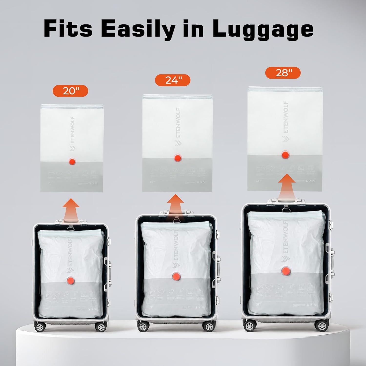 ETENWOLF 15 Combo Vacuum Storage Bags for Travel with Wireless Pump