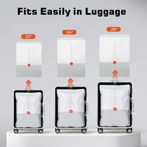 ETENWOLF 15 Combo Vacuum Storage Bags for Travel with Wireless Pump
