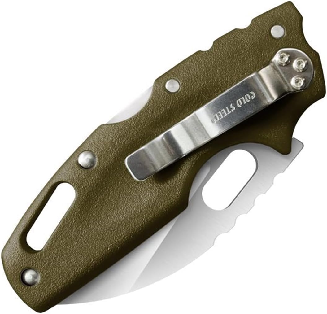 COLD STEEL Tuff Lite 2.5" AUS8A Sheepsfoot Razor-Sharp Plain Blade 3.5" Griv-Ex Handle Pocket Folding Knife