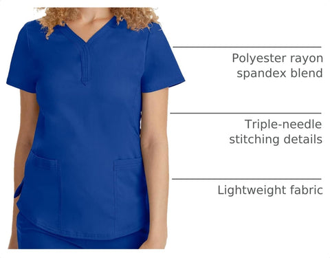 Healing Hands Purple Label Jane Scrub Top for Women Y-Neck Design