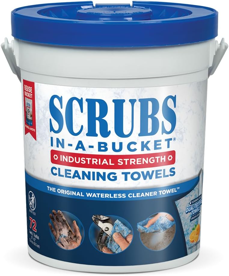 S.C.R.U.B.S. Scrubs 42272CT in-A-Bucket Hand Cleaner Towels, 6 EA