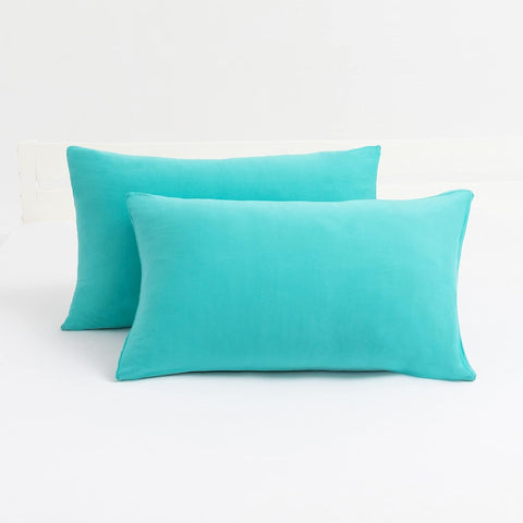 N&Y HOME 2-Pack Stretch Pillow Cases, Queen or Standard Size, Aqua