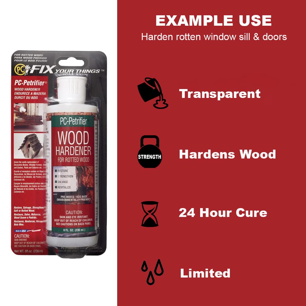 PC Products PC-Petrifier Water-Based Wood Hardener, 16 Fl Oz (Pack of 2)