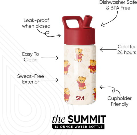 Simple Modern Daniel Tiger Kids Water Bottle & Toddler Cup | 14oz