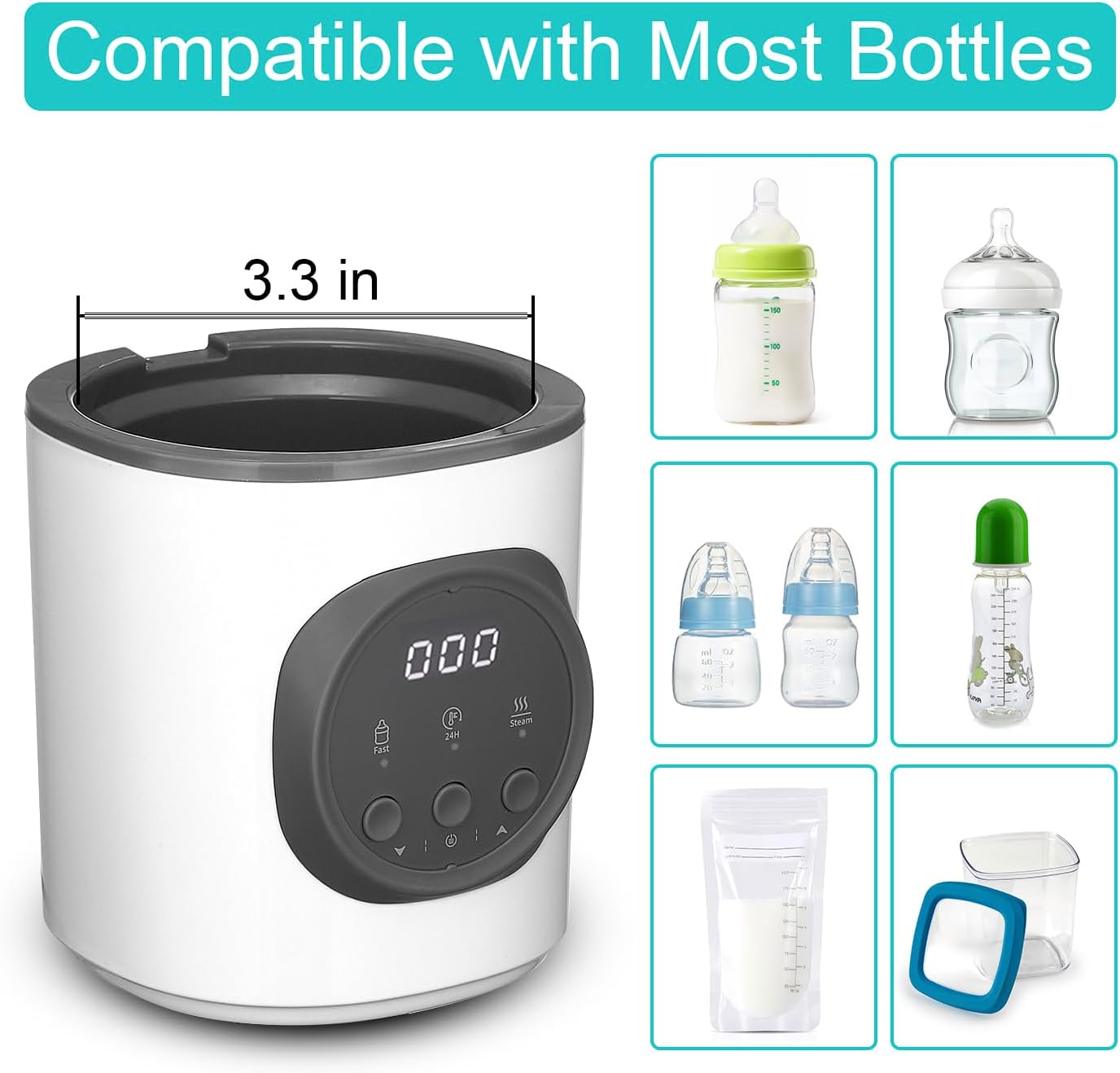 Vaundra Fast Baby Bottle Warmer for Breastmilk and Formula 120V