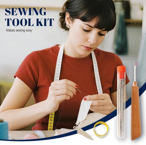 2025 New Big Eye Steel Sewing Needles Kit, 37Pcs Sewing Tool Set Fix Anything Anytime Portable Beginner-Friendly, Upgrade Needle Thread Hand DIY Embroidery Crafting Kit Tool (37Pcs)
