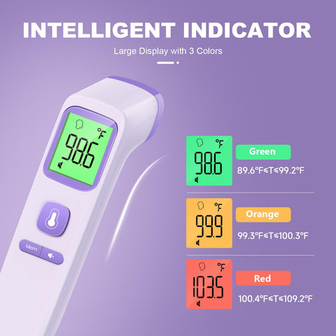 No-Touch Thermometer for Adults and Kids, Digital Accurate Baby Thermometer with Fever Alarm, 1 Second Fast Result, FSA HSA Eligible, Easy to use, 2 in 1 Mode