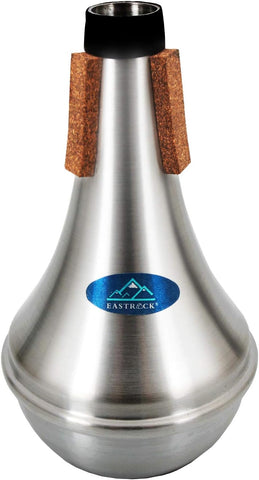 EASTROCK Trumpet Straight Mute Silencer in Aluminum with Rubber Cork