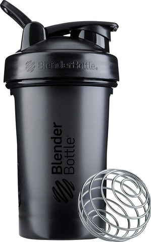 BlenderBottle Classic V2 Plastic Shaker Bottle 20 oz Black