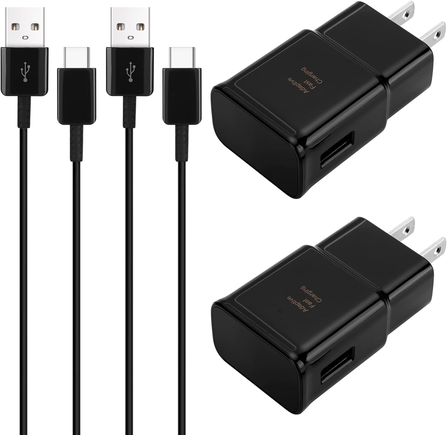 Adaptive Samsung Fast Charger kit with 8Ft USB Type C Charging Cable for Samsung Galaxy S8/S8 Plus/S9/S9 Plus/S10/S10e/S26/S20/S20+/S21/S21+/S21 Ultra/S23/S22/S22+/S22/S25 Ultra/Note 8/Note 9/10/20