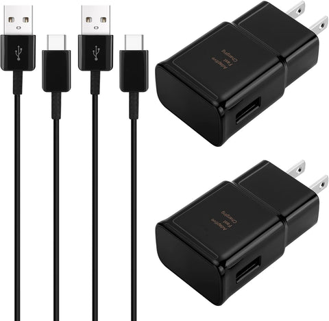 Adaptive Samsung Fast Charger kit with 8Ft USB Type C Charging Cable for Samsung Galaxy S8/S8 Plus/S9/S9 Plus/S10/S10e/S26/S20/S20+/S21/S21+/S21 Ultra/S23/S22/S22+/S22/S25 Ultra/Note 8/Note 9/10/20