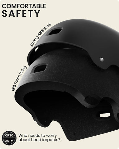 OutdoorMaster Skateboard Bike Helmet for Adult,Youth and Kids