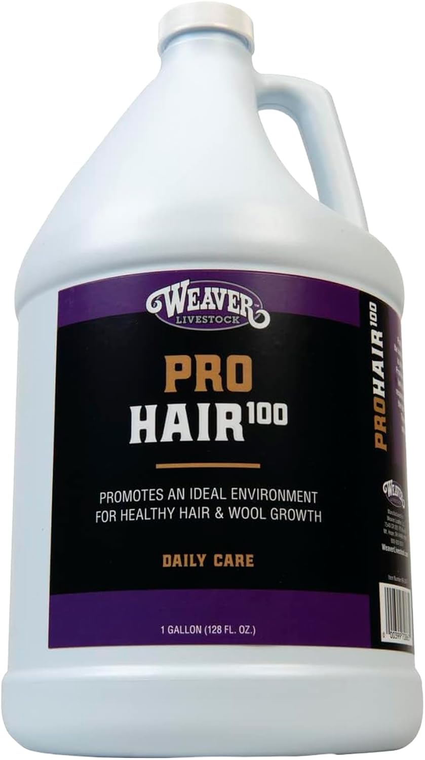 Weaver Livestock ProHair100 Healthy Hair and Wool Rejuvenating Livestock Hair Conditioner for Sheep, Goats, Cattle, and More, Showsheen Essentials