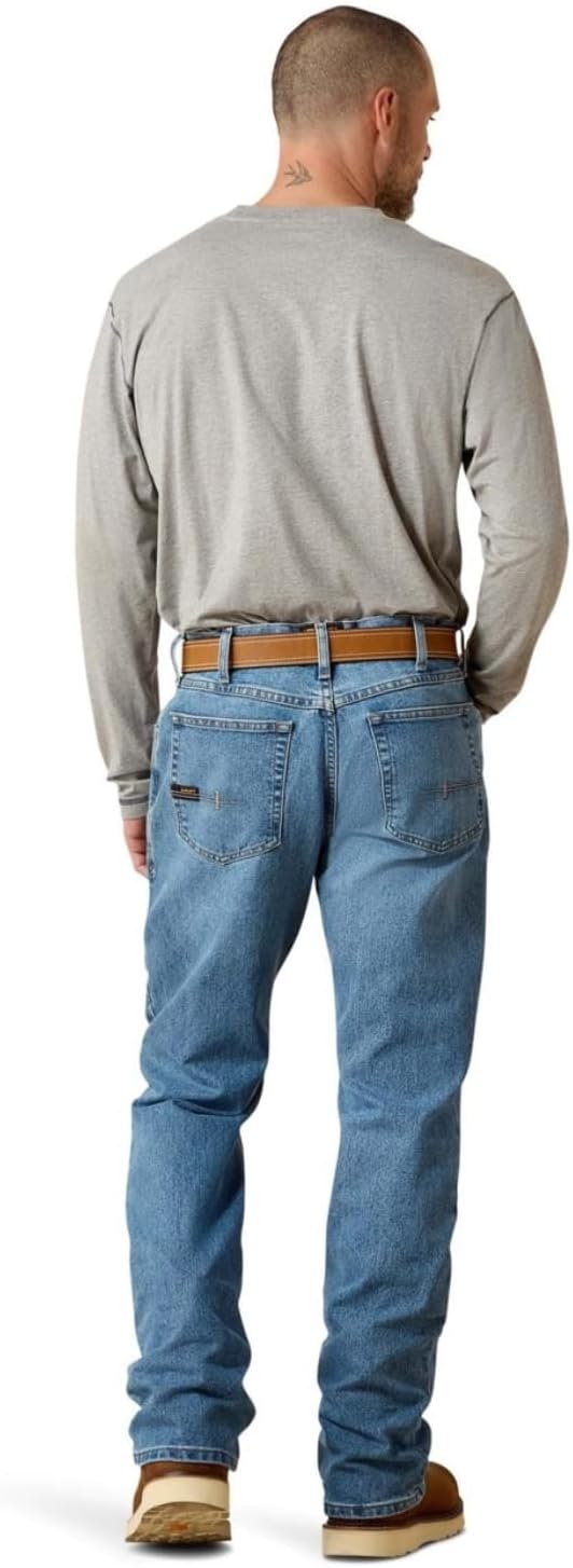 Ariat Men's Rebar M4 Low Rise DuraStretch Basic Boot Cut Jean