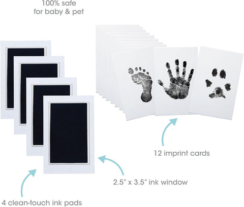 Pearhead 4-Pack Clean Touch Ink Pad Kit, Baby and Pet Pawprint Keepsake
