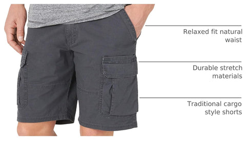 Wrangler Authentics Men's Classic Cargo Stretch Short