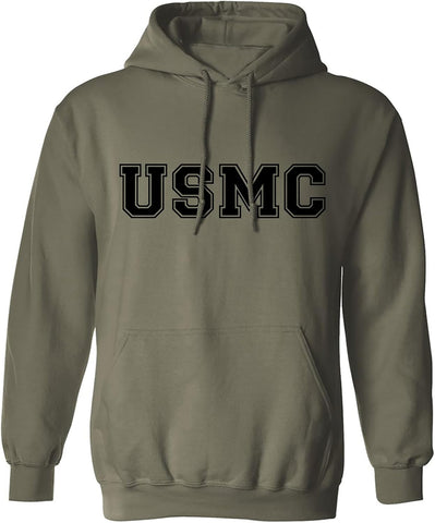zerogravitee USMC Athletic Marines Hooded Sweatshirt in Military Green