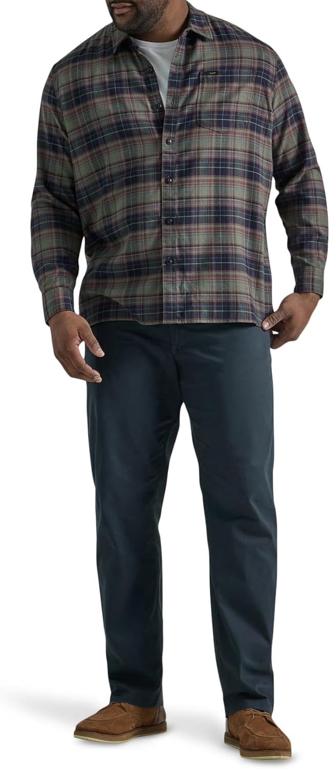 Lee Men's Big & Tall Extreme Motion Flat Front Regular Straight Pant