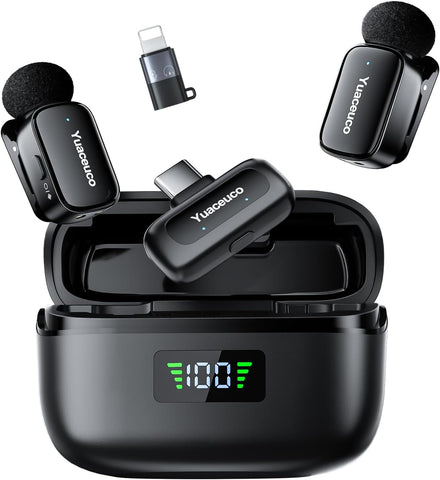 Mini Wireless Microphone for iPhone Android Tablets