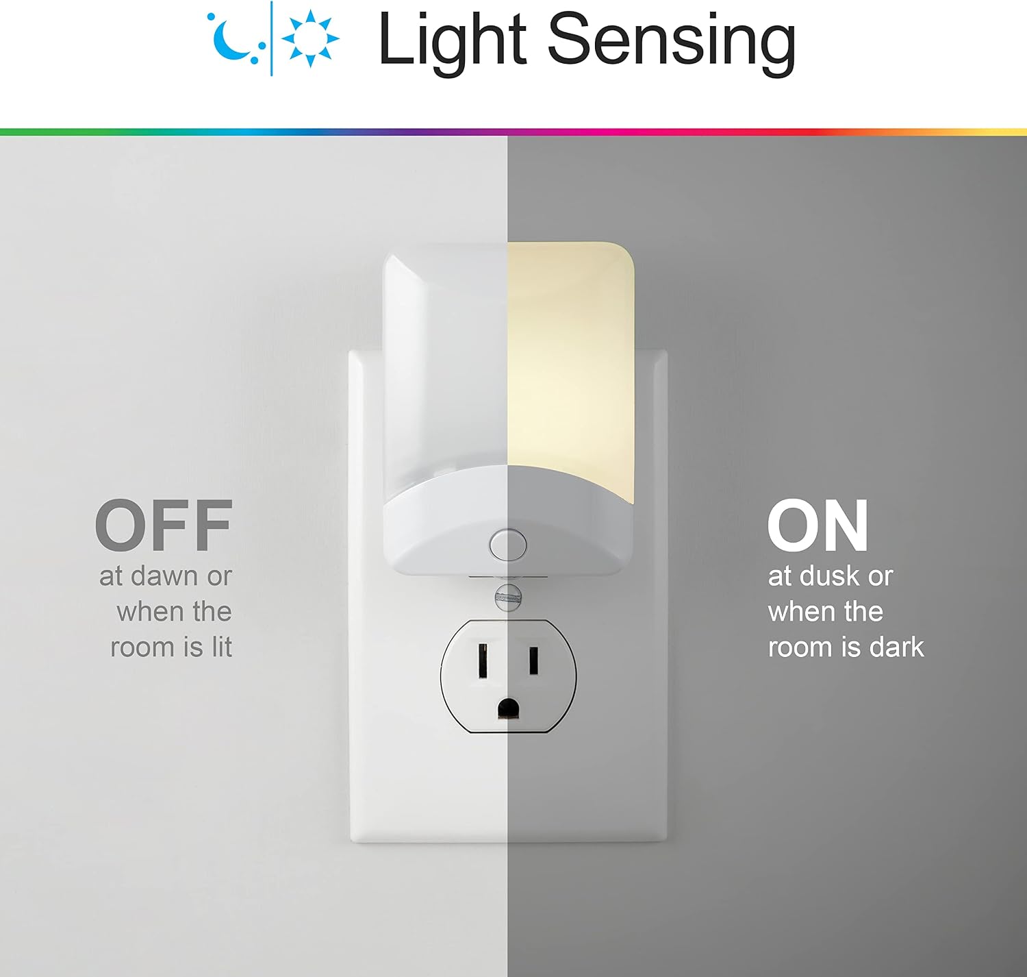 GE Plug in Color Changing Night Light with Dusk to Dawn Sensor