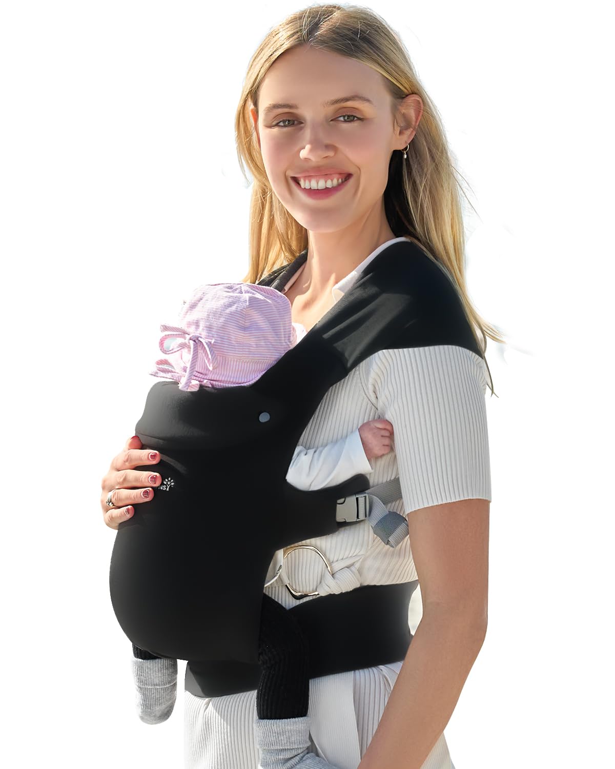 GROWNSY Newborn Carrier, Ergonomic, Cozy Baby Carrier, Black