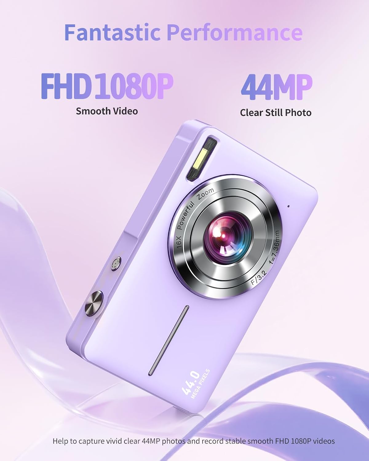 Digital Camera, FHD 1080P Point and Shoot Camera for Kids Teens Starters