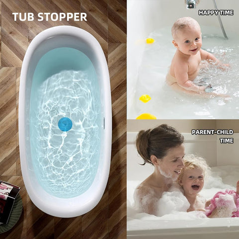 Tub Stopper 2PCS,Bathtub Drain Stopper,6 inches Bathtub Tub Drain Cover Stopper,Silicone Drain Plug,Kitchen Bathroom Hair Water Shower Stopper,Large Bathroom Laundry Accessories (Blue/Green)