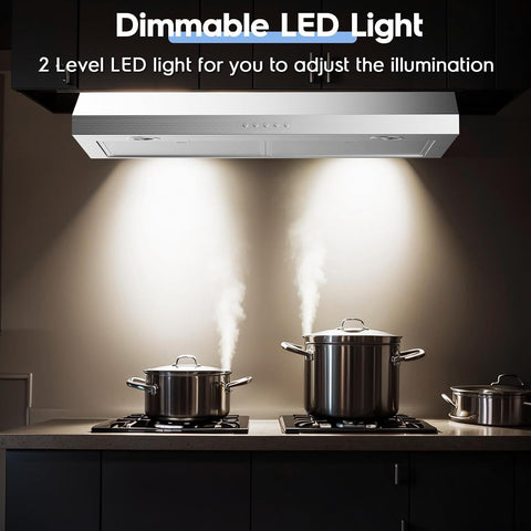 ONEEON 30 Inch Under Cabinet Range Hood, 4-Speed Exhaust Fan