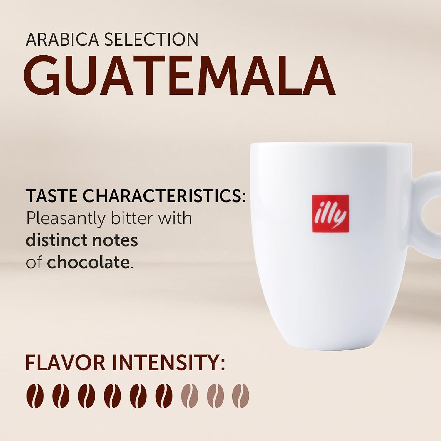 illy Whole Bean Coffee, Guatemala Single Origin Medium Roast, 8.8oz, 6 Pack