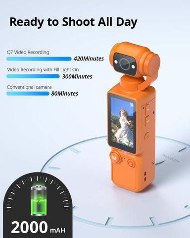 Vlogging Camera, Mini Camcorder, Portable Handheld Video Camera