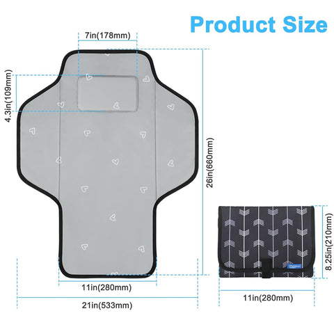 Baby Portable Changing Pad Travel - Waterproof Diper Changing Mat