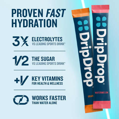DripDrop Hydration Bold Variety Pack, Electrolyte Packets, 32 Count