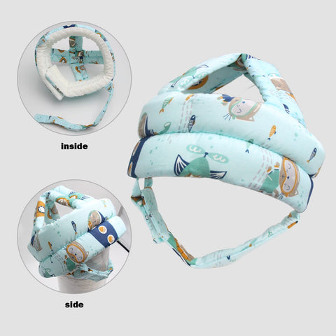 Baby Head Protector Baby Helmet for Crawling Walking, No Bumps Safety Head Adjustable Protective Cap for Walking, Playing (Submarine)