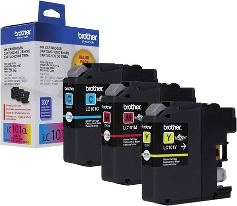 Brother Genuine Standard Yield Color Ink Cartridges, LC1013PKS, 3-Pack, Cyan, Magenta, Yellow, 300 Pages/Cartridge