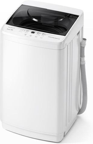 Portable Washing Machine, 1.06 Cu.Ft. Full-Automatic Laundry Machine with Child Safety Lock, 10 Wash Cycles & 3 Water Levels, 7.7 LBS Compact Washer for Apartment Dorm RV Camping, White