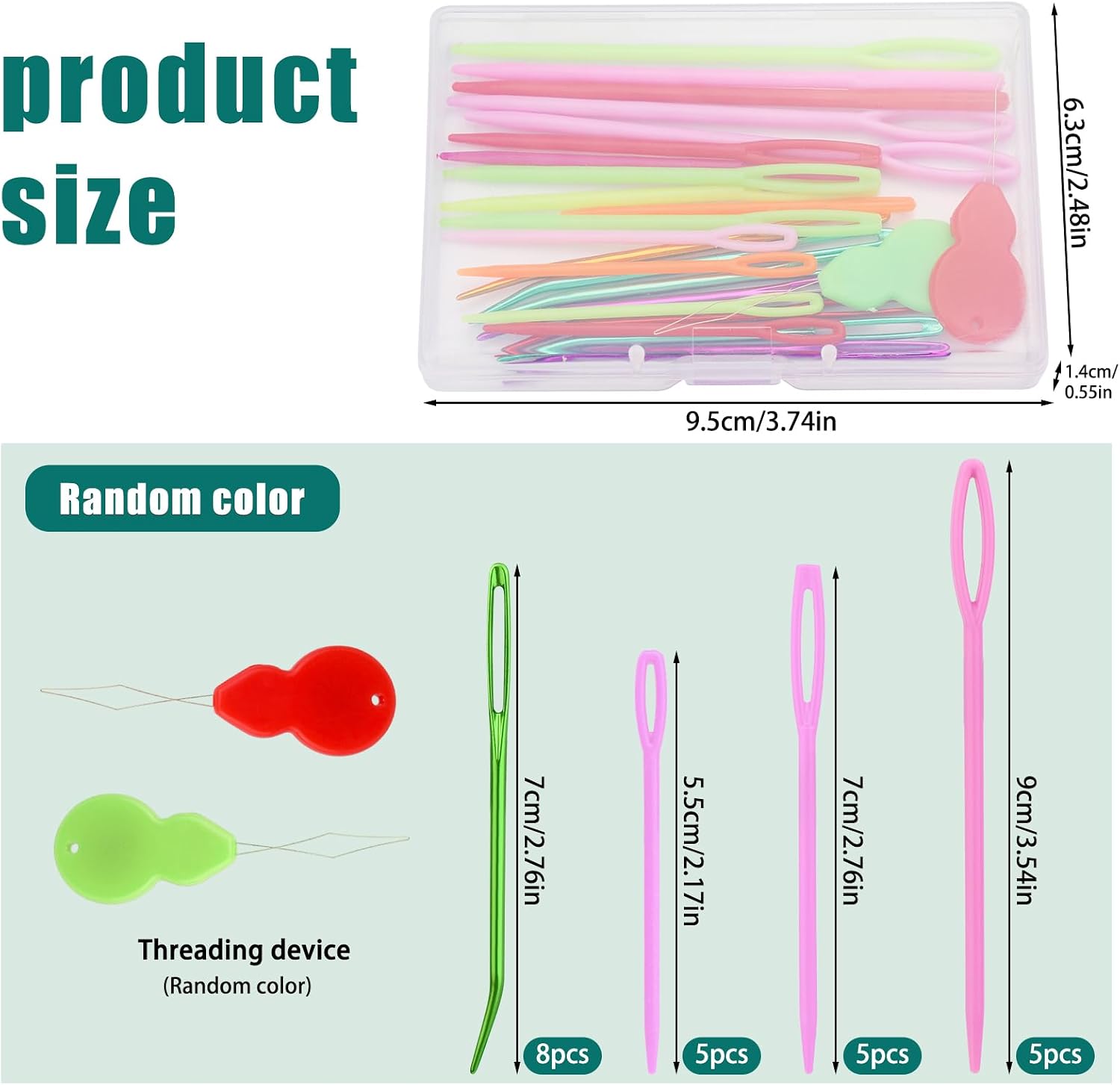Bupete 25 Pcs Yarn Needles Metal Tapestry Needle Crochet Needles for Yarn