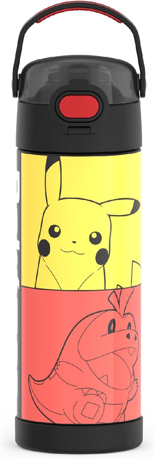 THERMOS FUNTAINER Water Bottle with Spout, 16oz, Pokemon