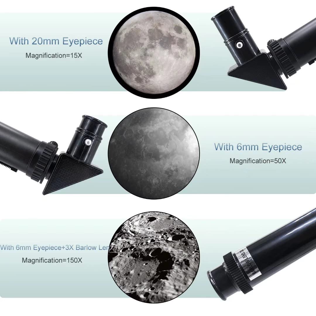 ToyerBee Telescope for Adults & Kids, 70mm Aperture (15X-150X) Portable Refractor Telescopes for Astronomy Beginners, 300mm Professional Travel Telescope with A Smartphone Adapter& Wireless Remote