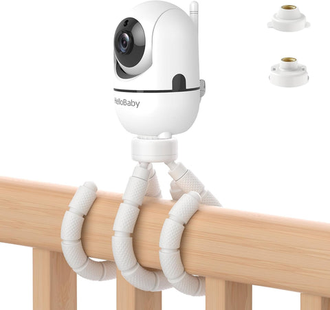 Tripod Baby Monitor Mount for HelloBaby HB6550/ HB6560/ HB65/ HB6351/ HB40/ HB6339/ HB6336, ANMEATE SM935E Monitor, Flexible Baby Camera Stand with 1/4" Screw – Portable, No Drilling
