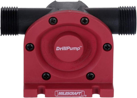 Milescraft 1314 Drill Pump 750 - Self Priming Water Pump Attachment for Drills - Water Transfer Pump - Uses Common Garden Hose - 750 Gallons per Hour