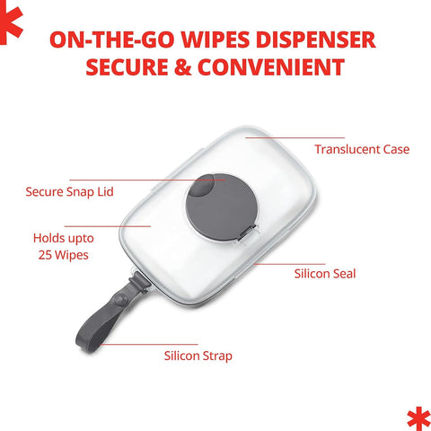 Skip Hop On-The-Go Wipes Dispenser, Grab & Go, Grey