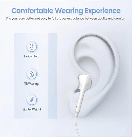 GAXIWILO 2 Packs for iPhone Headphones Wired Earbuds | Earphones with Built-in Microphone & Volume Control HiFi Stereo Nosie Reduction Compatible for 14 13 12 11 Pro Max