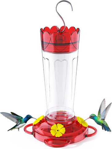 Hummingbird Feeders for Outdoors, 14 OZ Plastic Hummingbird Feeder