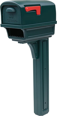 Architectural Mailboxes Gentry Plastic, Dual Access, Mailbox and Post Kit, GGC1G00AM, Green, Large Capacity